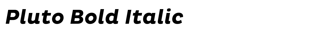 Pluto Bold Italic
